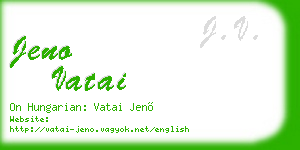 jeno vatai business card